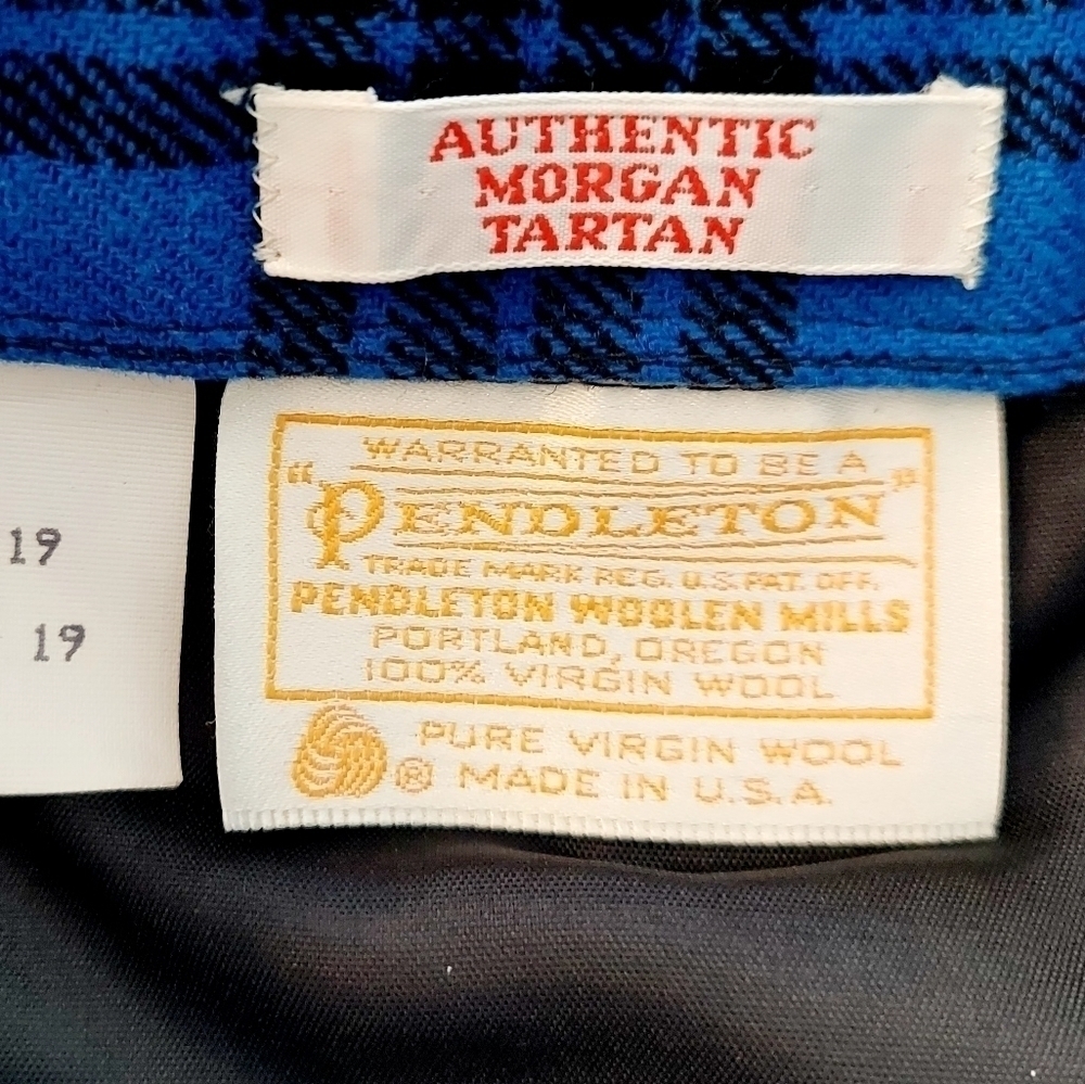Pendleton Morgan Tartan Plaid Long Wool Skirt Size 6 Vintage Blue Black Red EUC - Picture 6 of 16